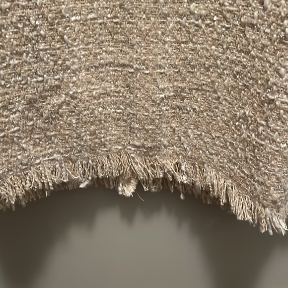 Chnel inspired dress. Cream w/ silver thread subtly woven through dress. - Picture 4 of 4